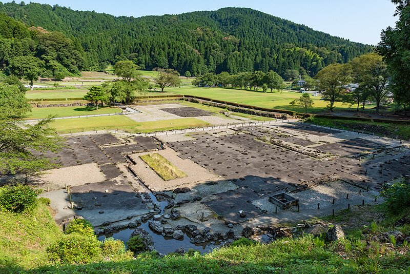 展望所から義景館跡を見下ろす