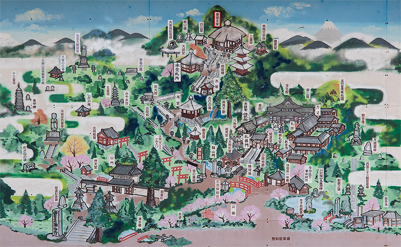 油山寺の案内図
